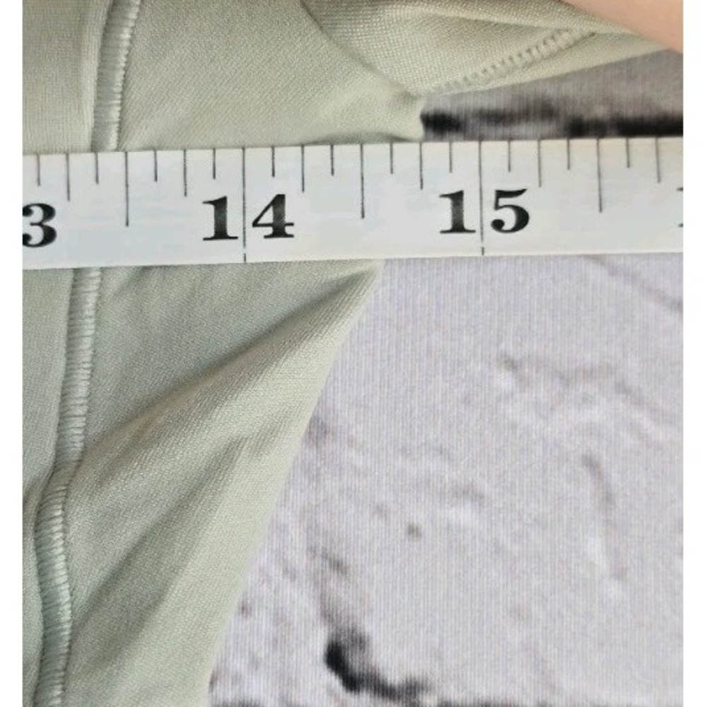 Lululemon Wundermost Ultra-Soft Nulu Square-Neck Long-Sleeve Bodysuit Sage Green - Picture 7 of 9